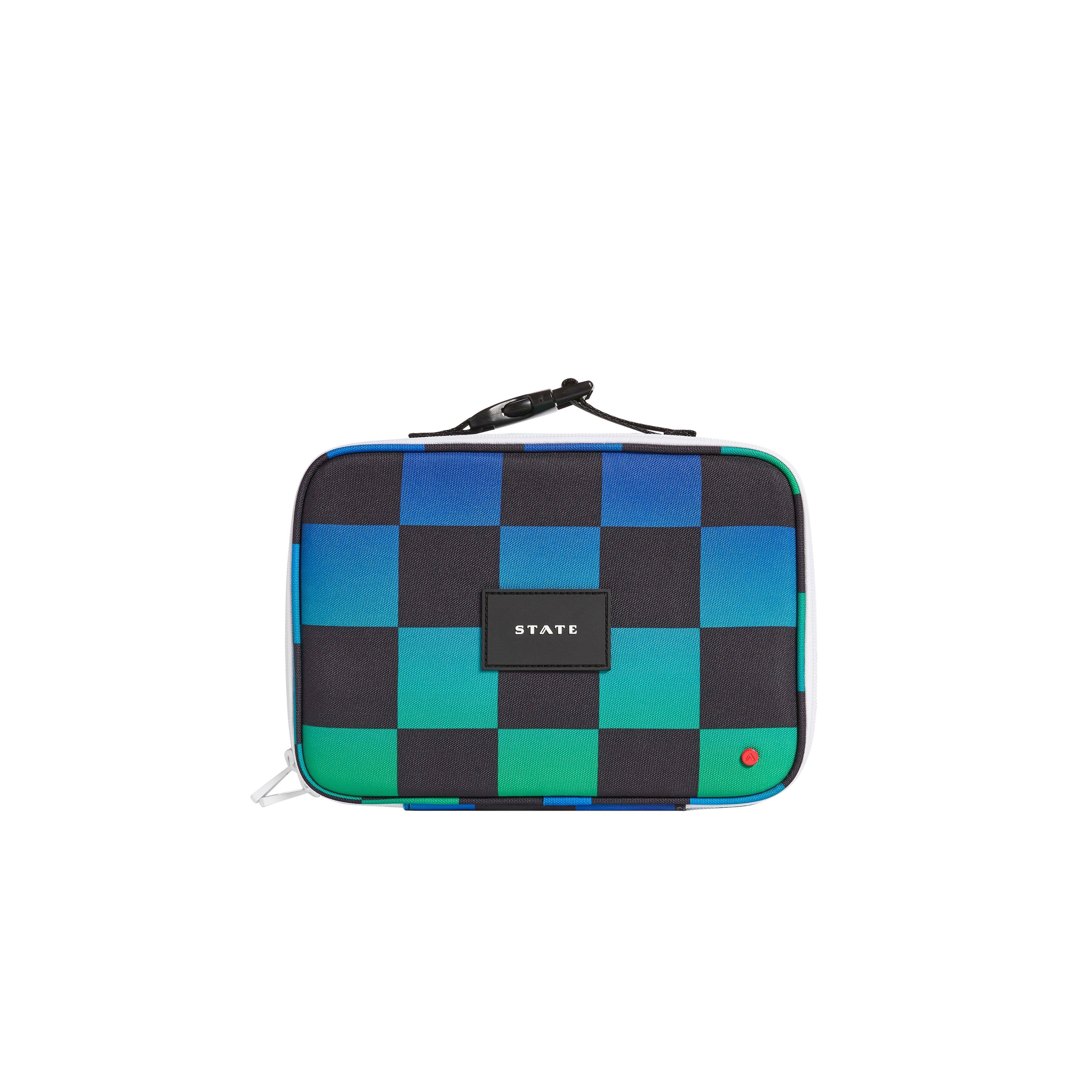 STATE Bags Rodgers Lunch Box - Blue Checkerboard - BLUE CHECKERBOARD